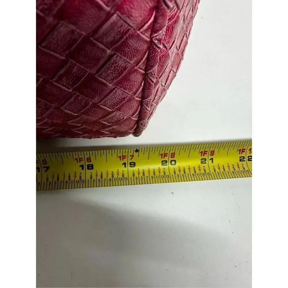 Pink Large Capacity PU Portable Shoulder Bag Tote